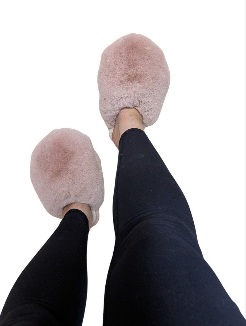 Fuzzy Slippers-Plush Pink Women's Fuzzy Slip-On Slippers
